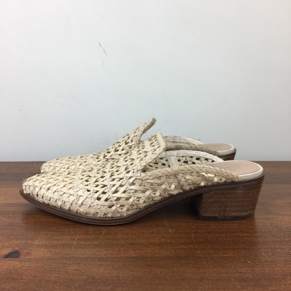 CHINESE LAUNDRY Mayflower Woven Heeled Mule Pointed Toe Beige Women’s Size 7.5. - Picture 2 of 11
